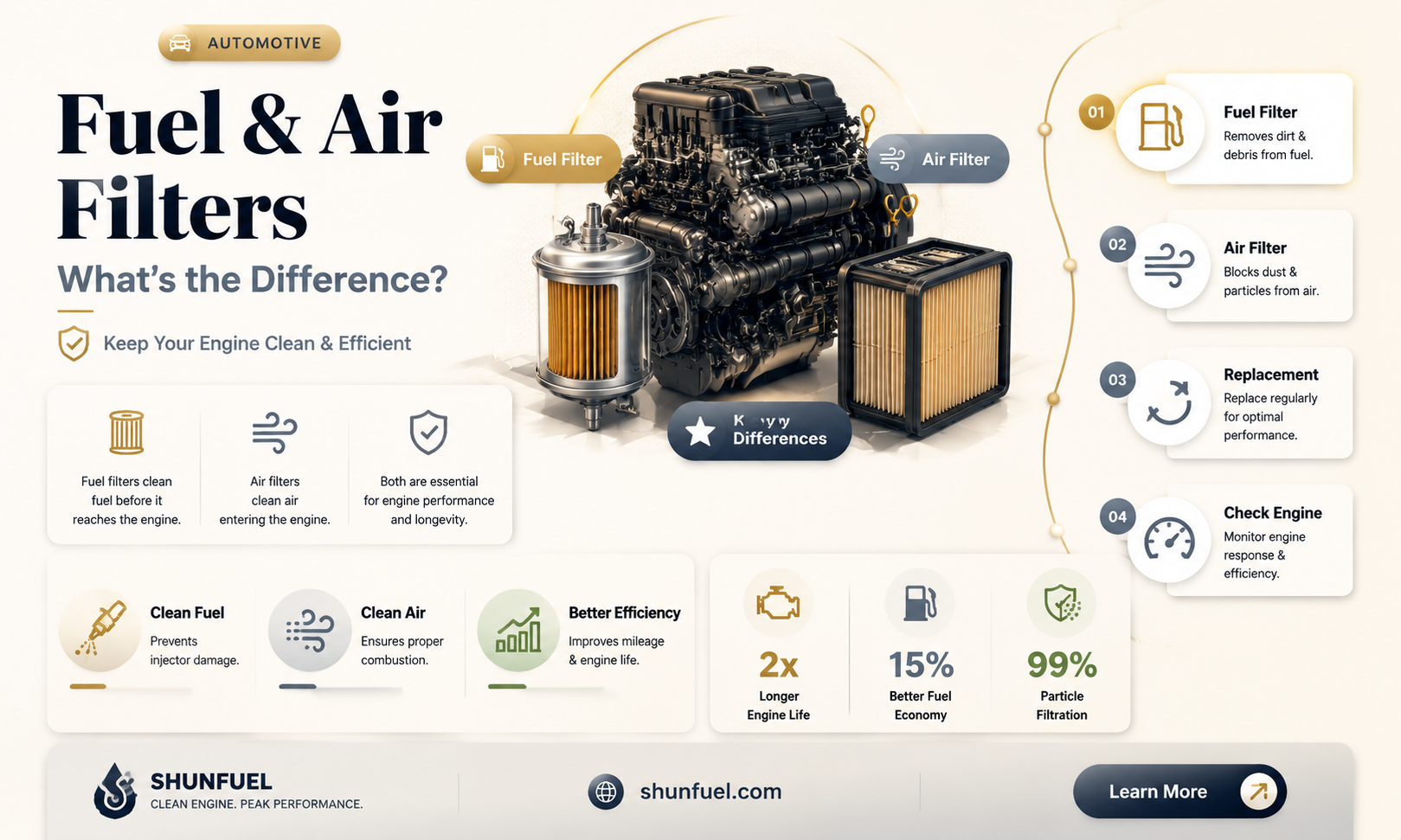 are fuel filter and air filter the same