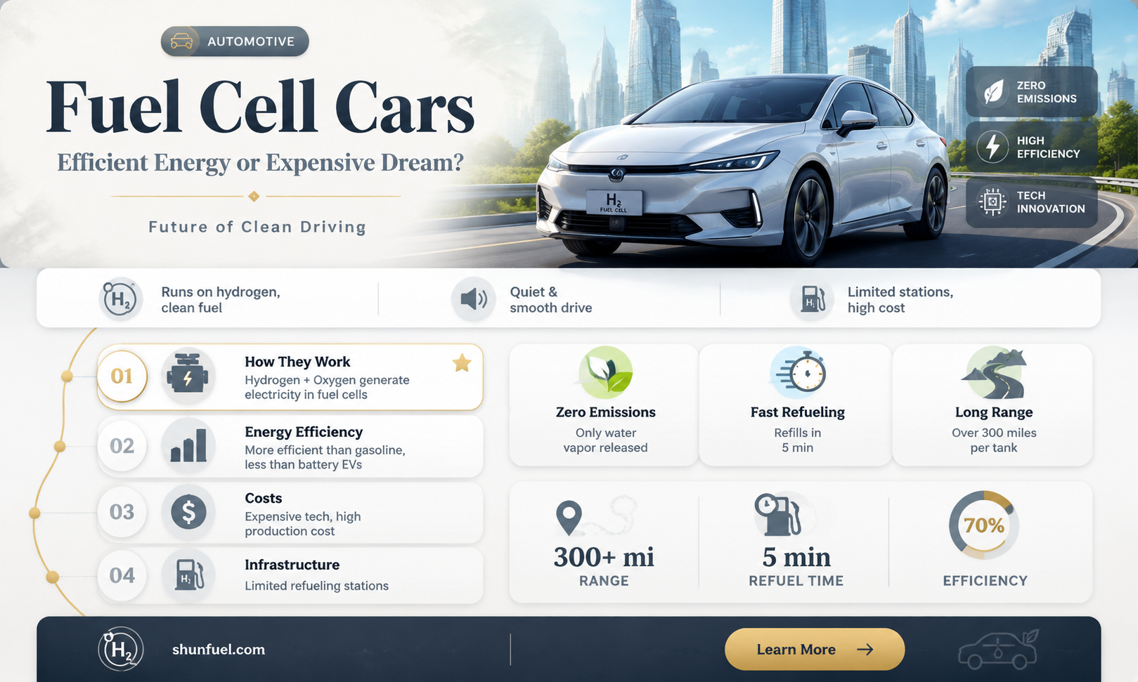 are fuel cell cars efficient