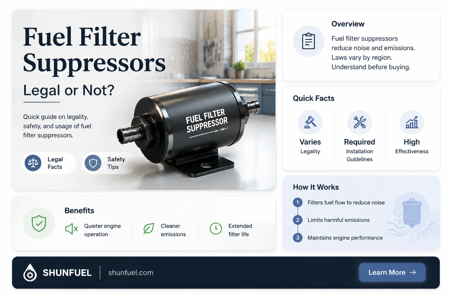 are fuel filter suppressors legal