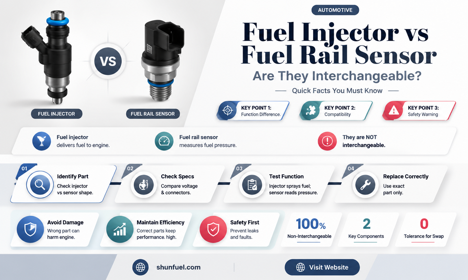 are fuel injector and fuel rail sensor the same