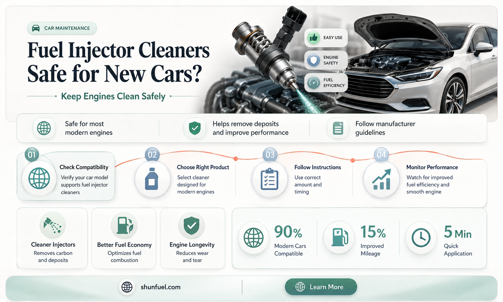 are pour in fuel injector cleaners safe on new cars
