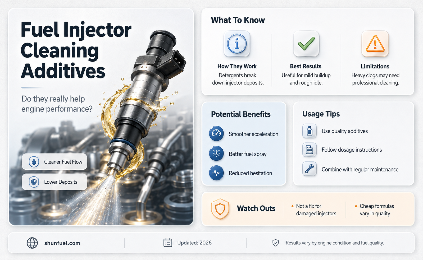 are injector cleaning fuel additives for gasoline engines effective