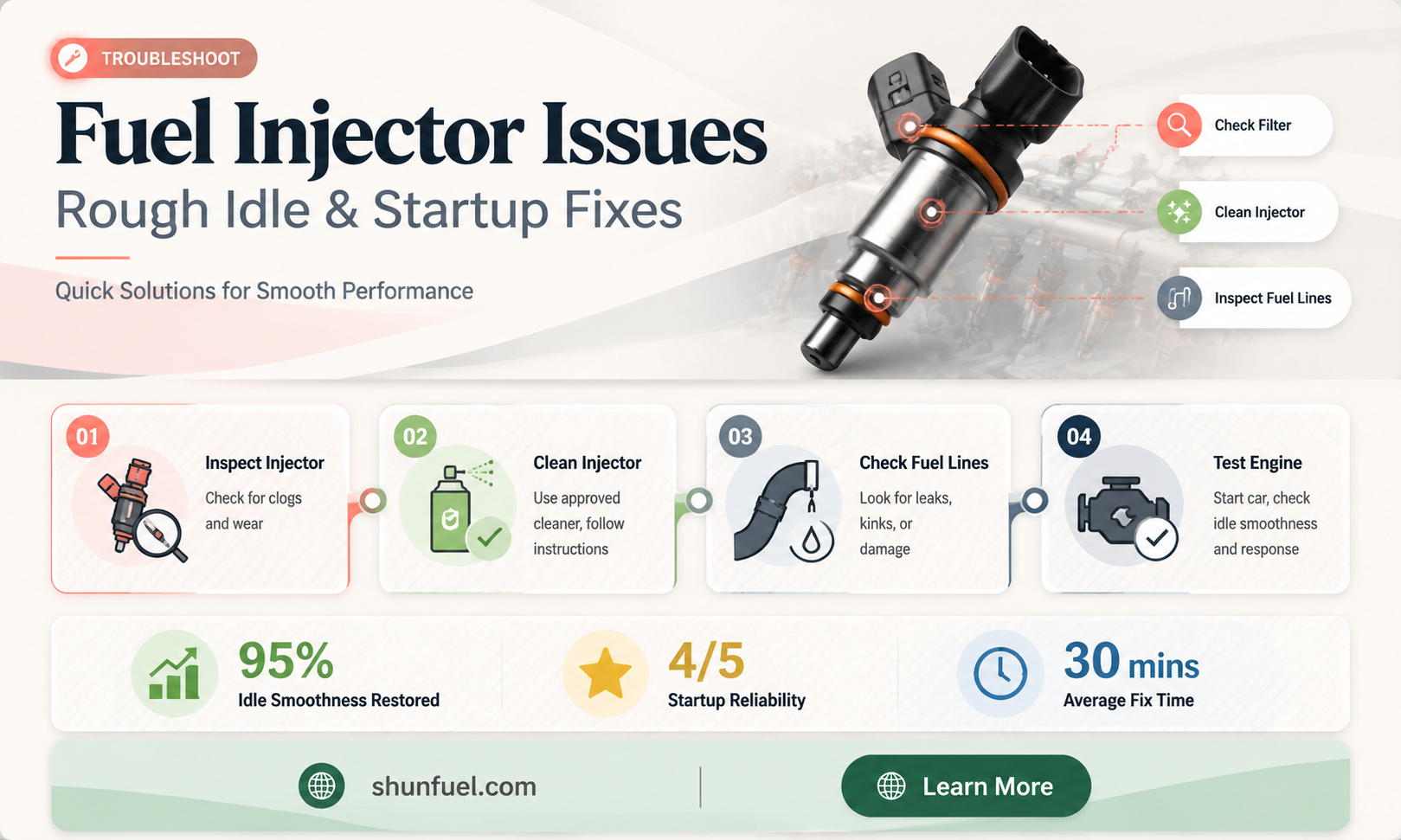 are fuel injectors acting up rough idle on startup