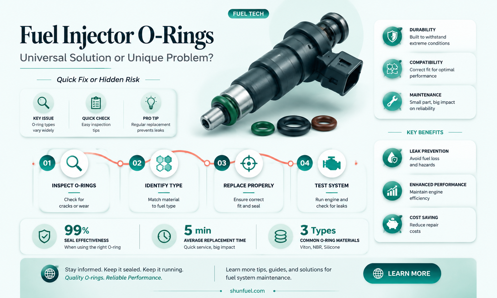 are fuel injector o rings universal