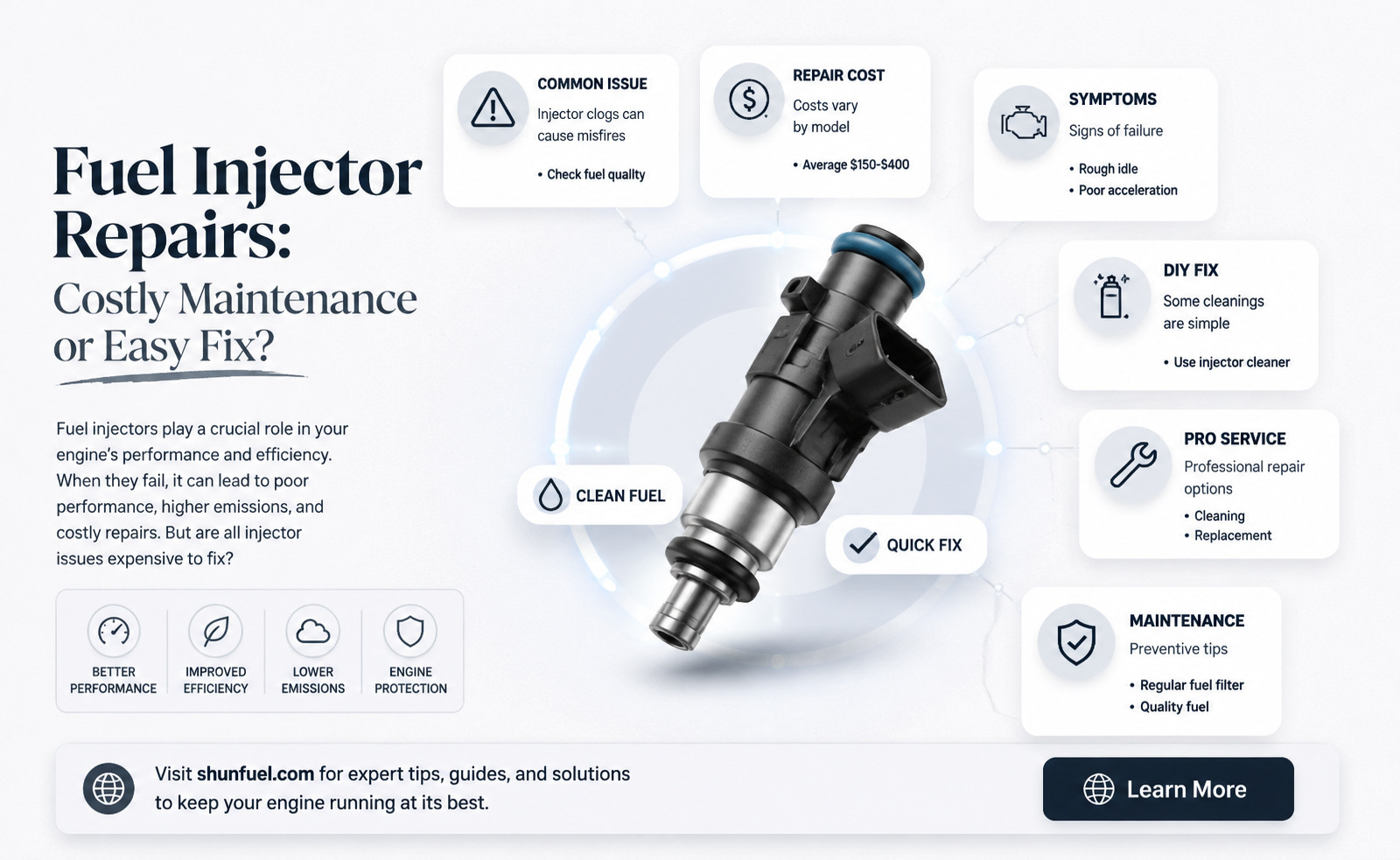 are fuel injectors expensive to fix