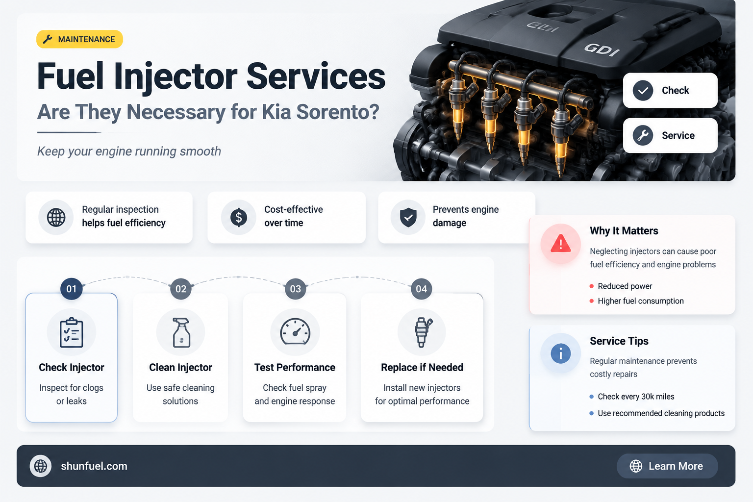 are fuel injector services required kia sorento