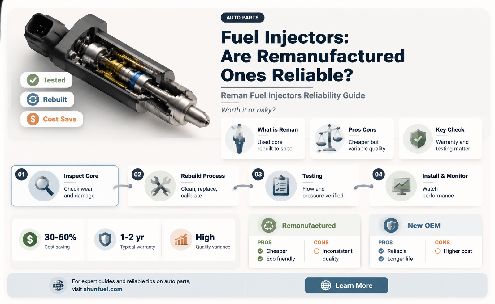are remanufactured fuel injectors dependable