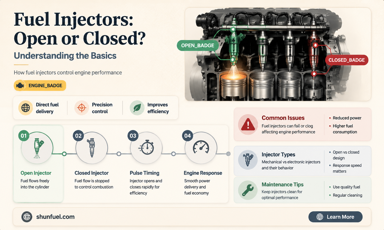 are fuel injectors normally open or closed