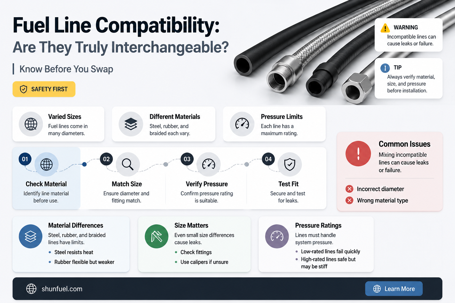 are fuel lines interchangeable