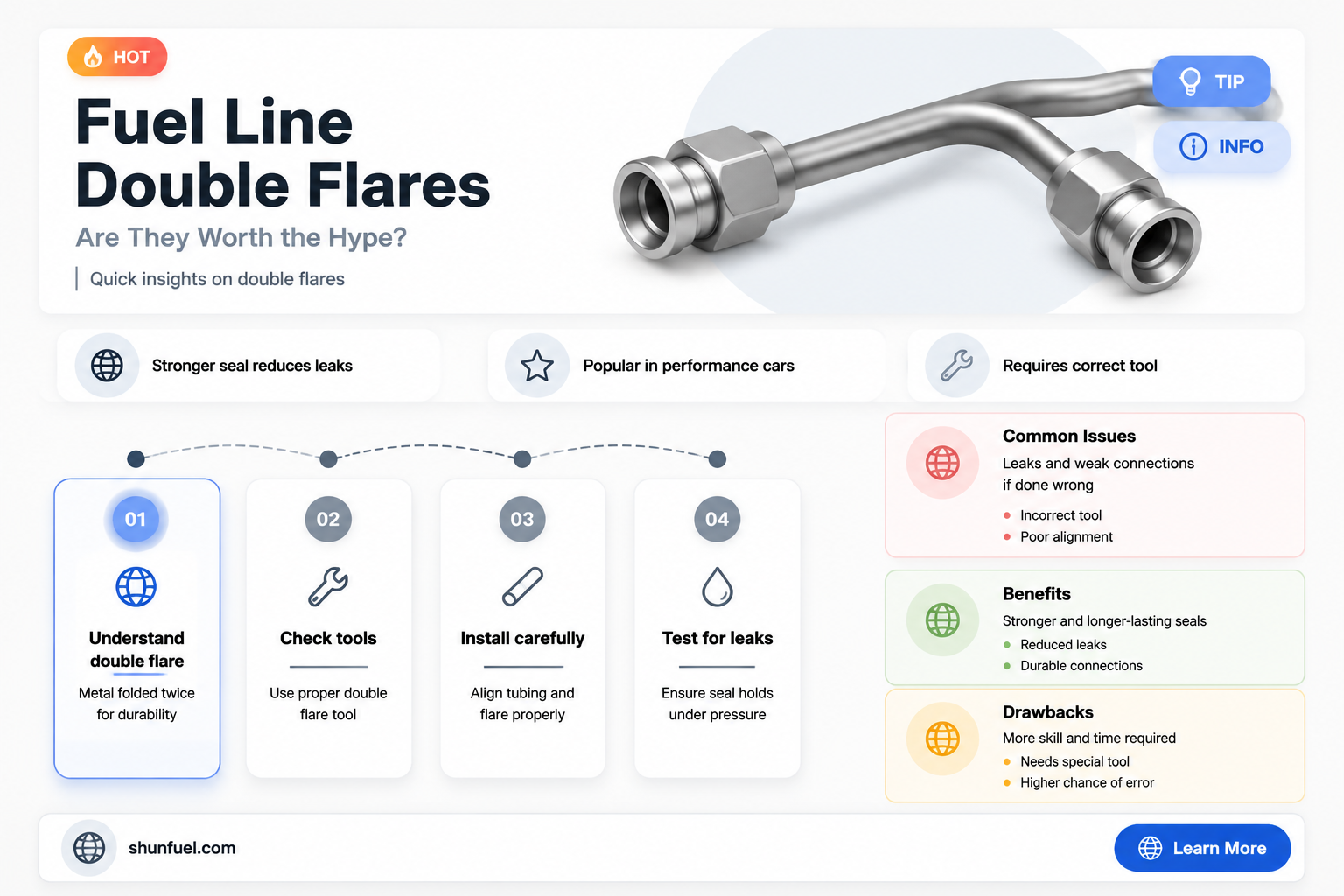 are fuel line double flare