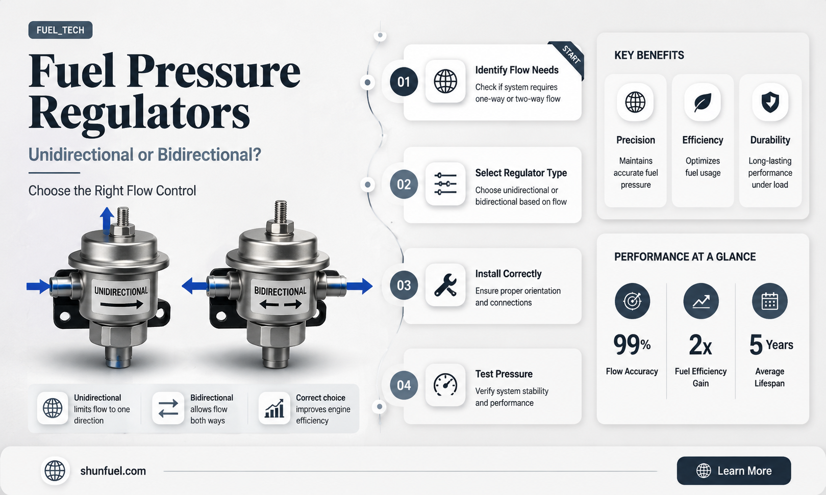 are fuel pressure regulators directional