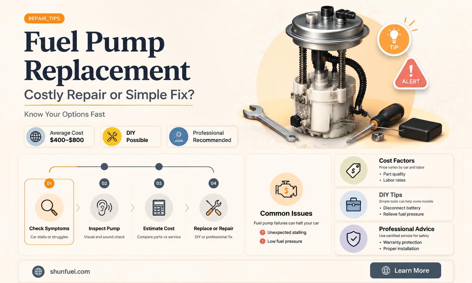 are fuel pumps expensive to replace