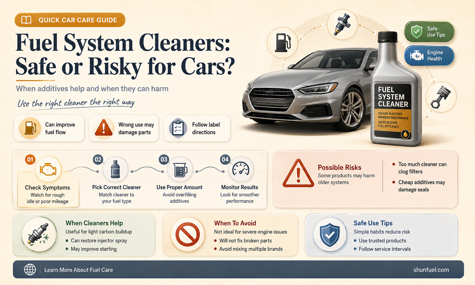 are fuel system cleaners safe for car