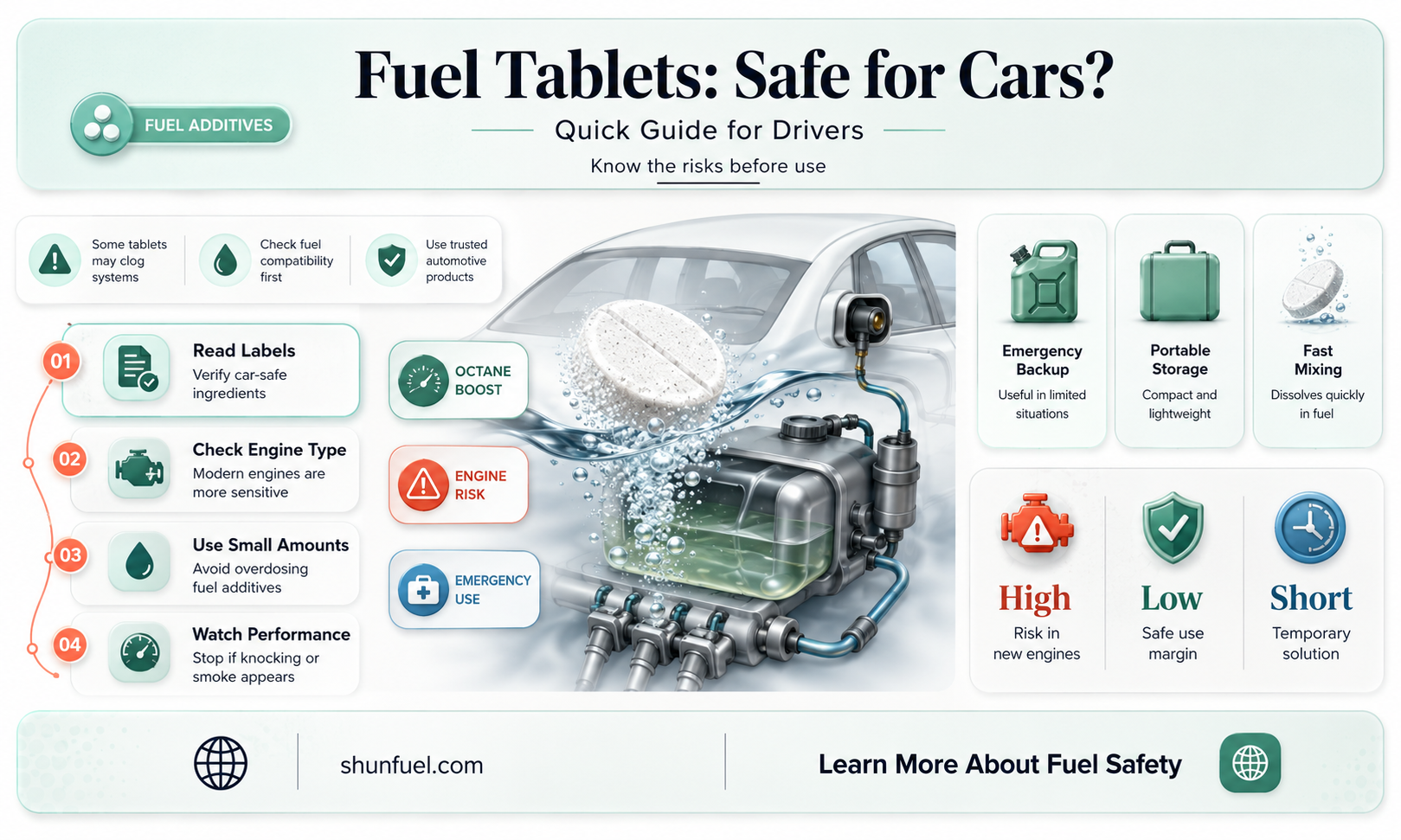 are fuel tablets safe for cars