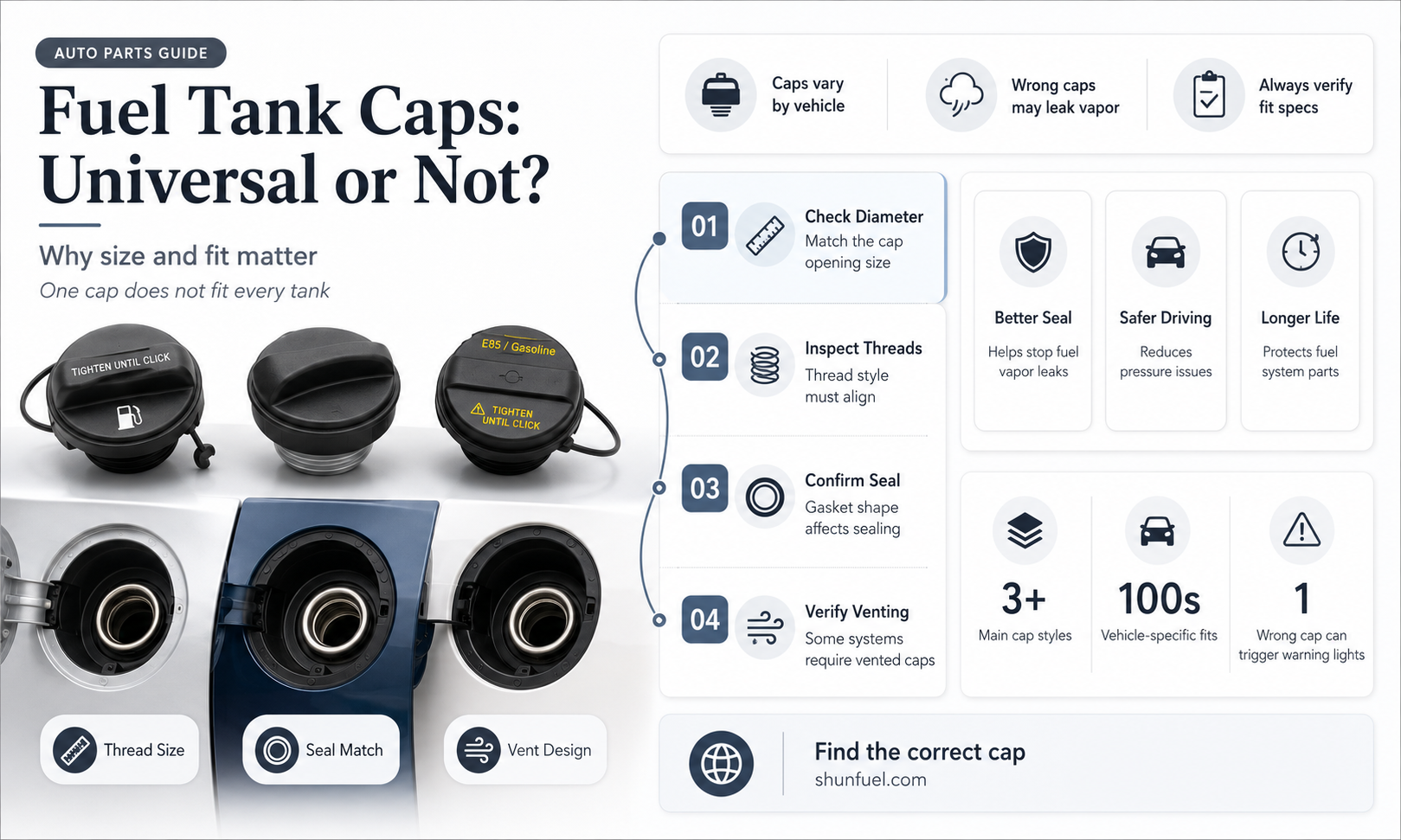 are fuel tank caps universal