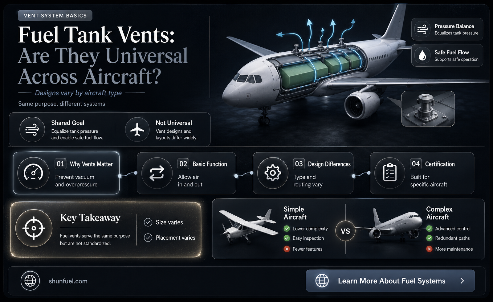 are fuel tank vents the same on every plane