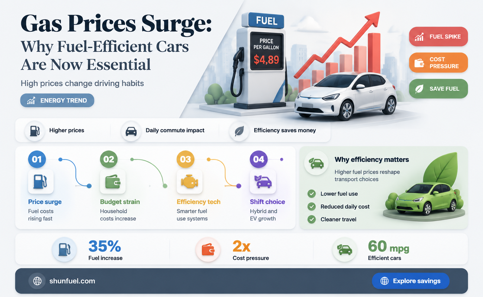 are raising gas prices the reason for fuel efficient cars