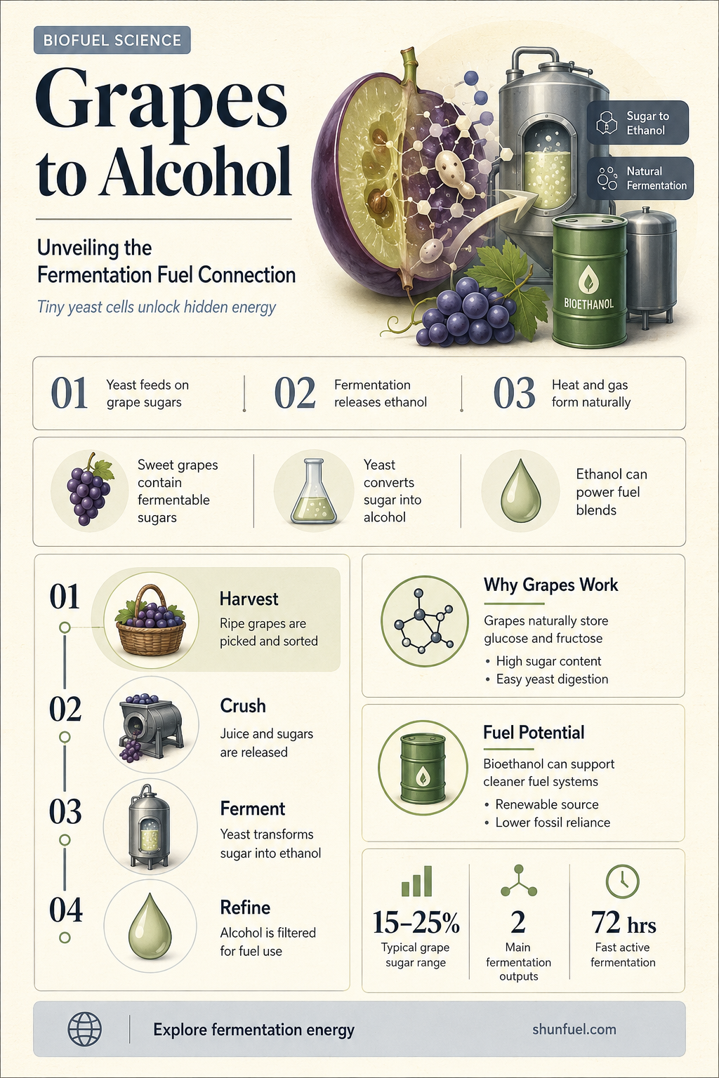are grapes alchohol fuels