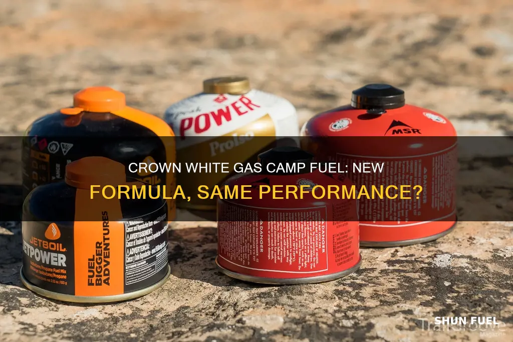 has the fuel change in crown white gas camp fuel