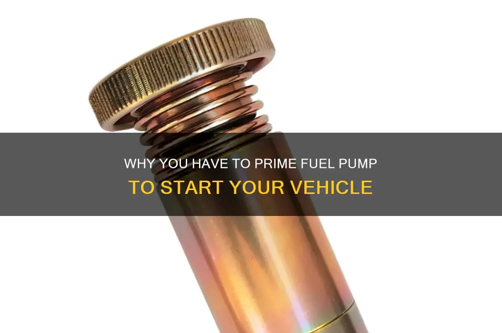 have to prime fuel pump to start