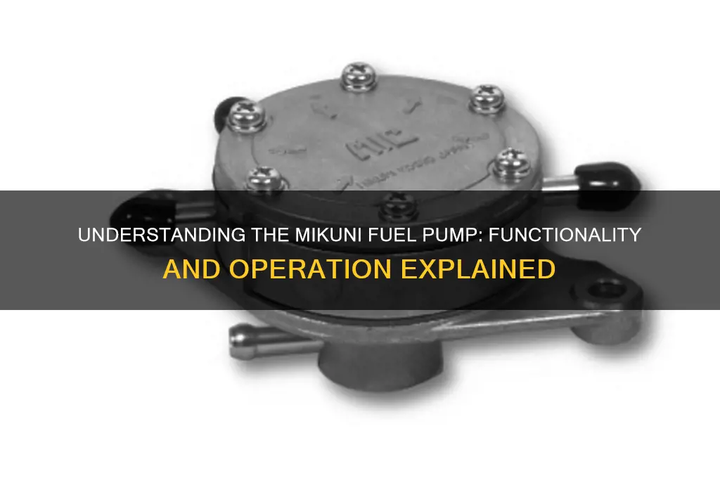 how a mikuni fuel pump works