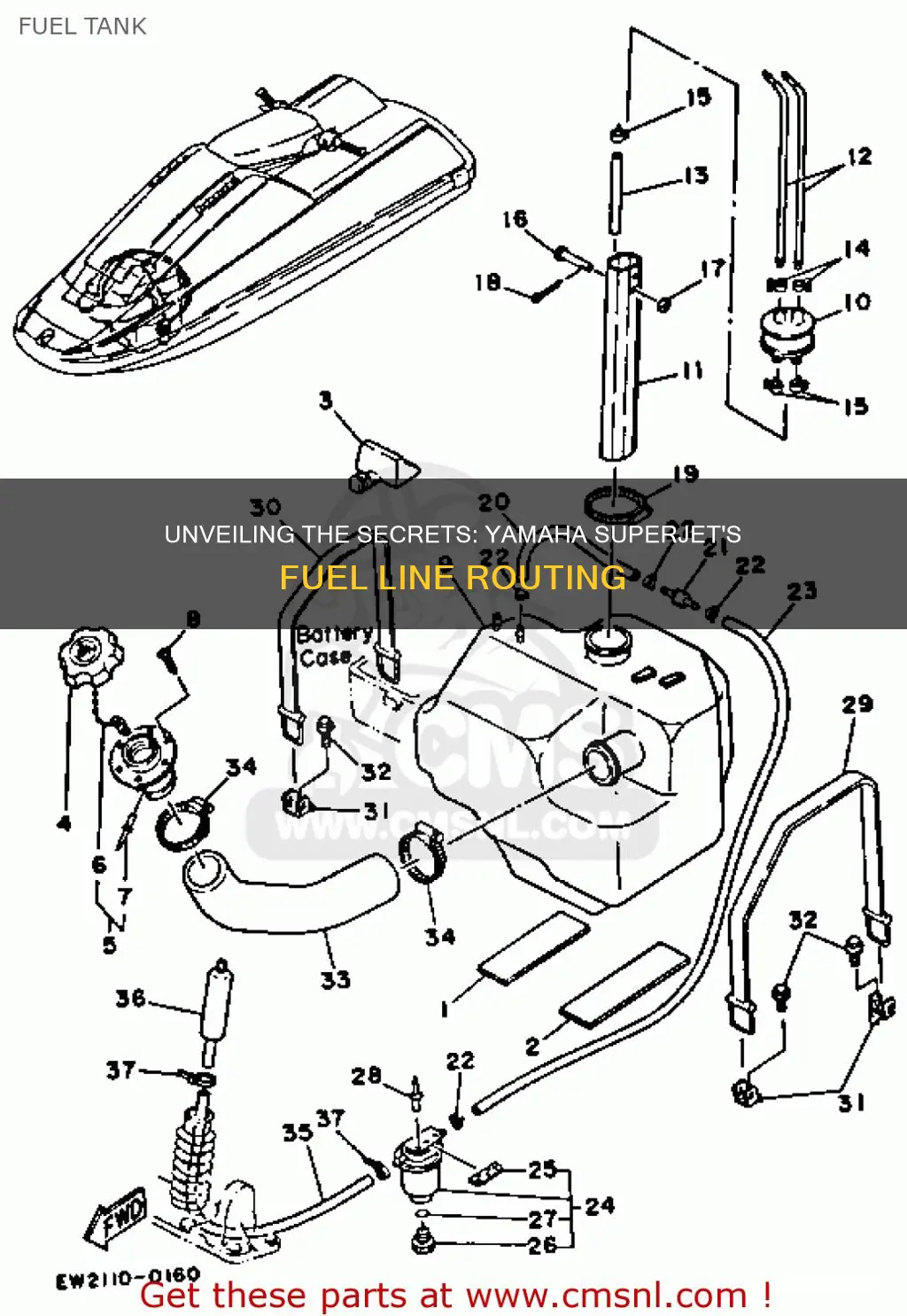 how a yamaha superjet fuel lines route