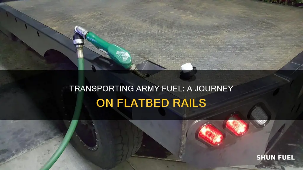 how are army fuel trucks shipped on flat cars