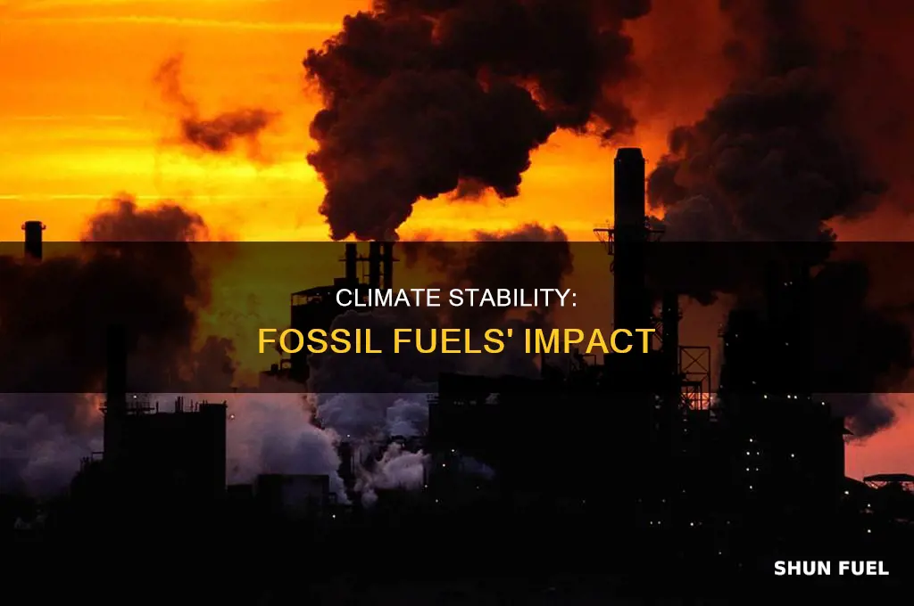 how are climate stability and burning fossil fuels related