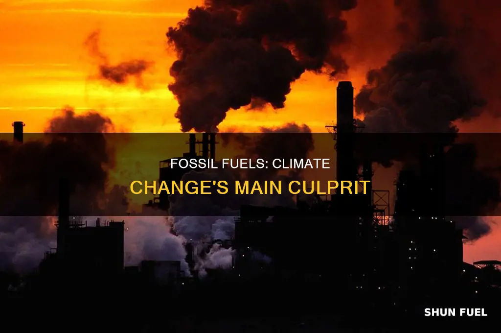 how are fossil fuels conrtributing in climate change