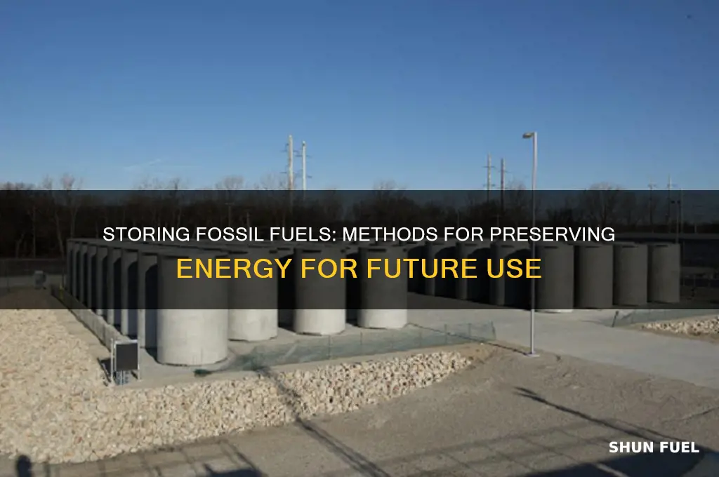 how are fossil fuels stored for later use