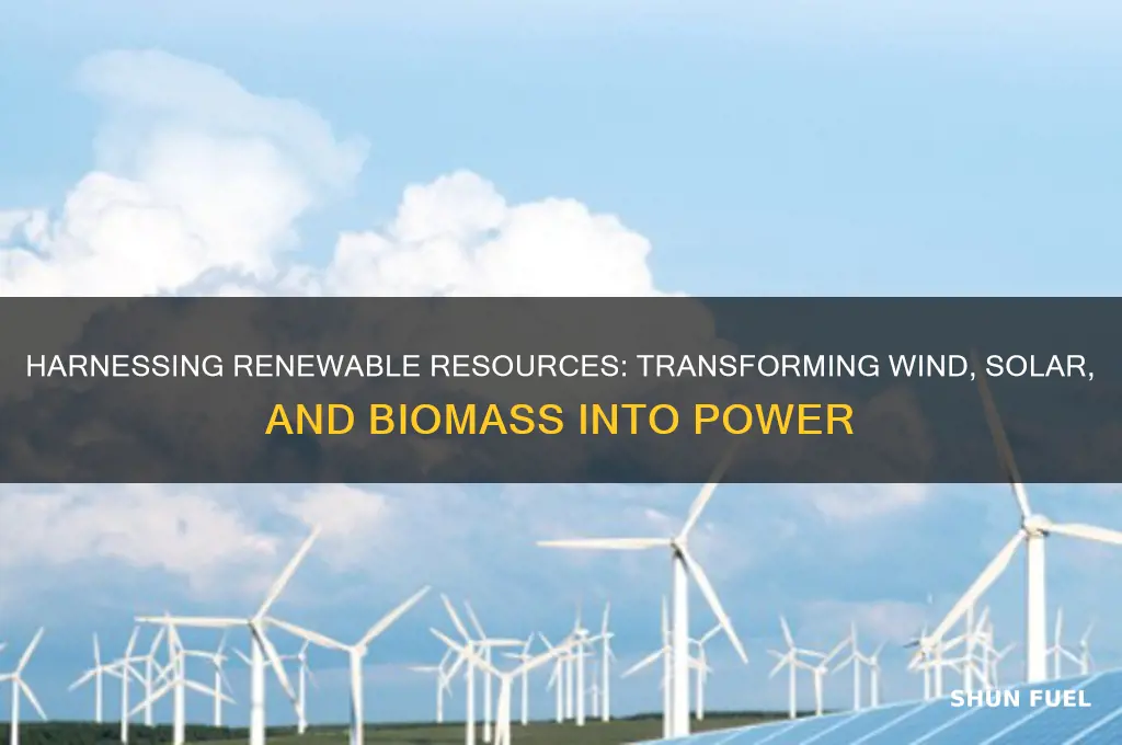 how are renewable resources used to create fuel or electricity