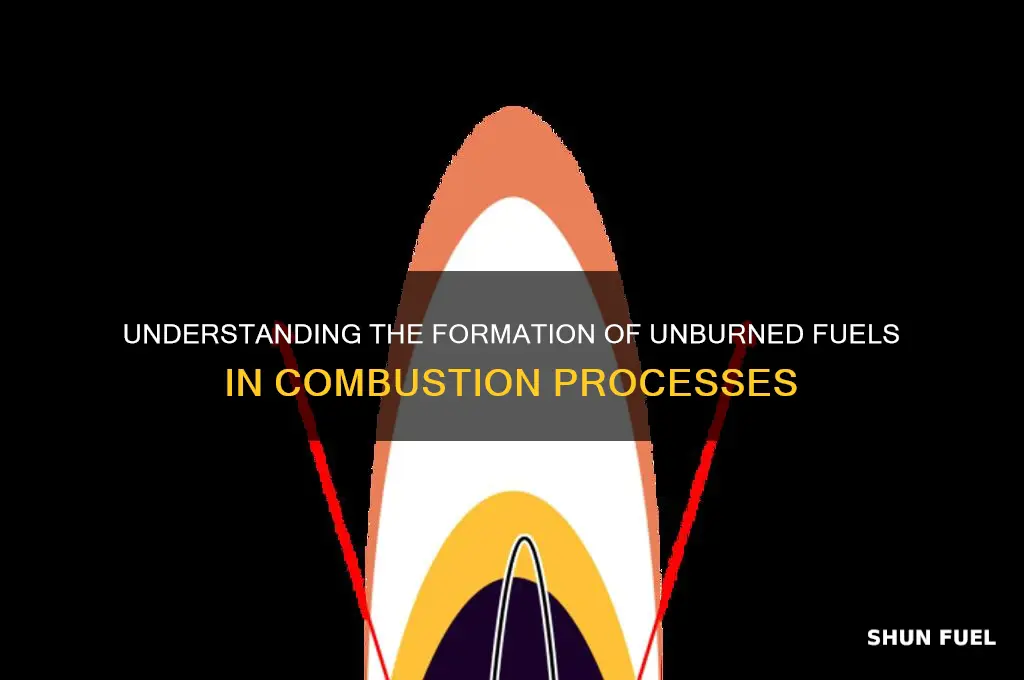 how are unburned fuels formed