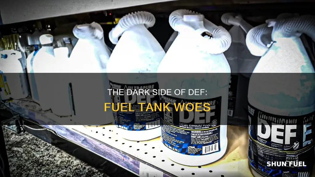 how bad is def in the fuel tank
