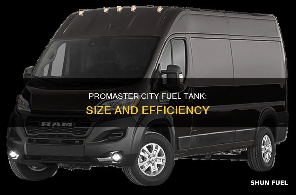 how bif is promaster city fuel tank