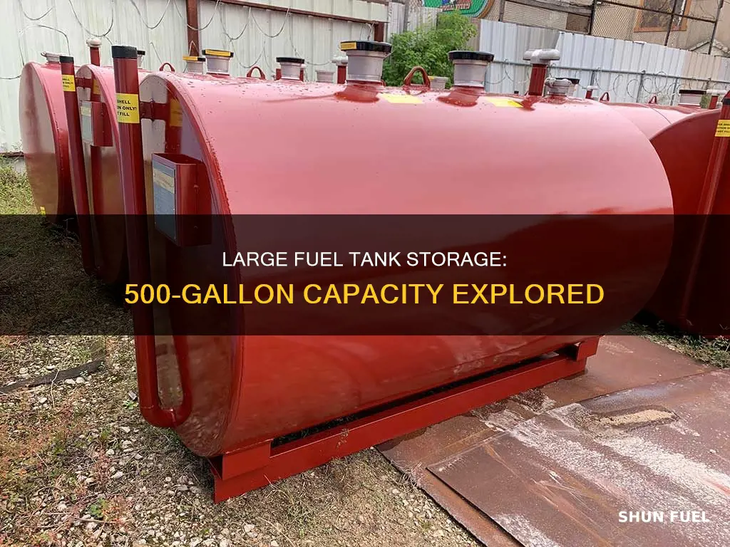 how big is a 500 gal fuel tank