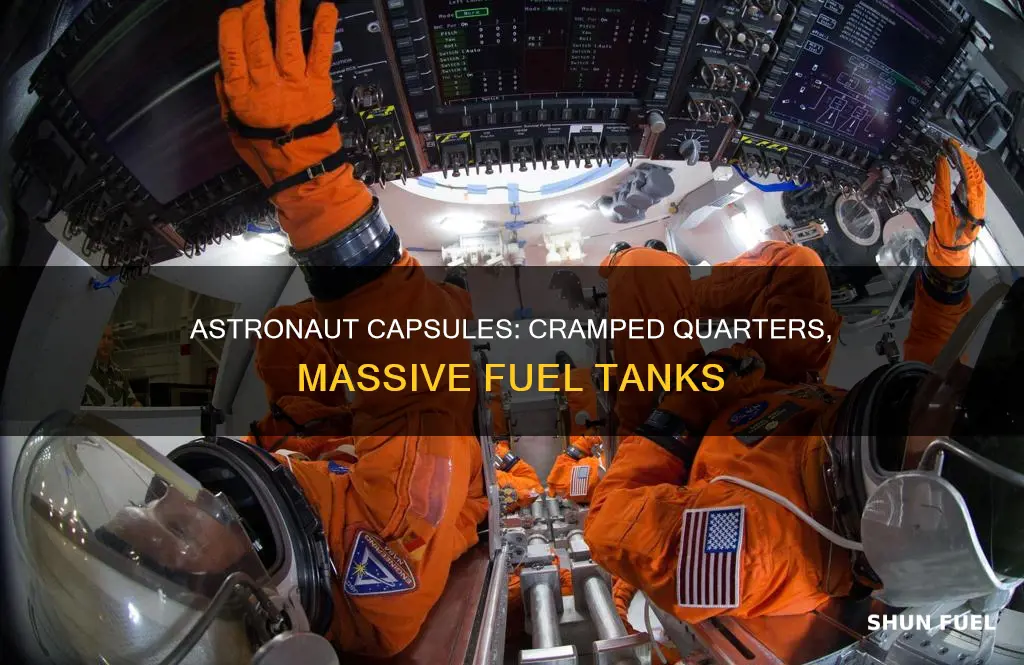 how big is a fuel tank relative to astronaut capsule