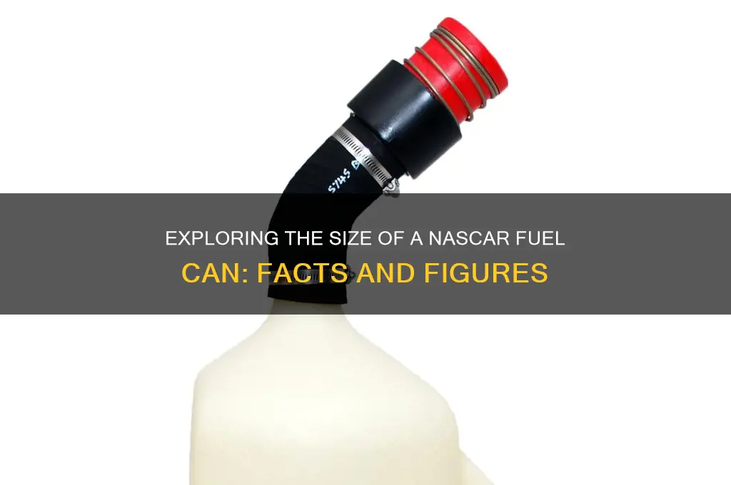 how big is a nascar fuel can