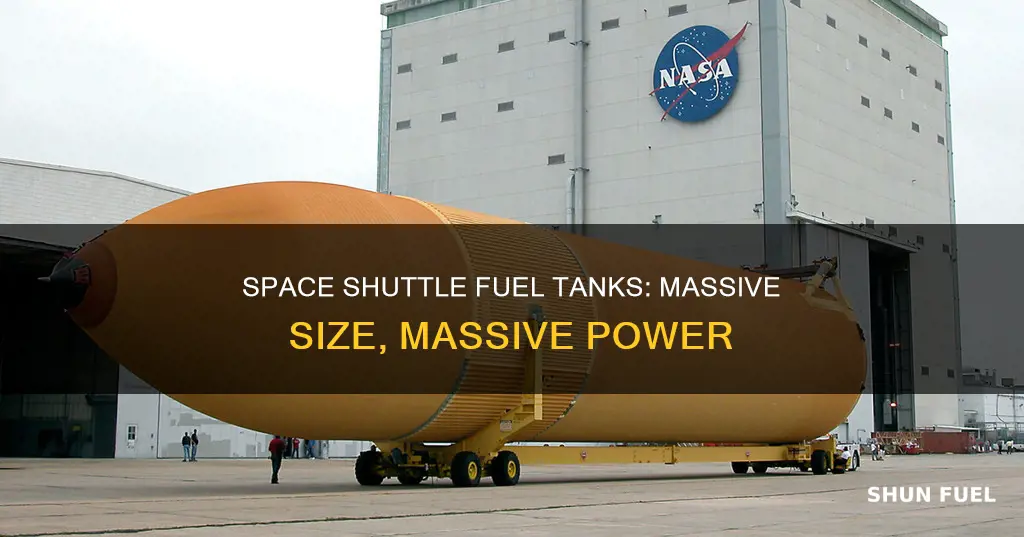 how big is a space shuttle fuel tank