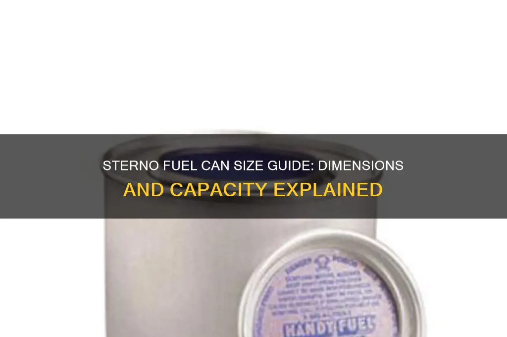 how big is a sterno fuel can