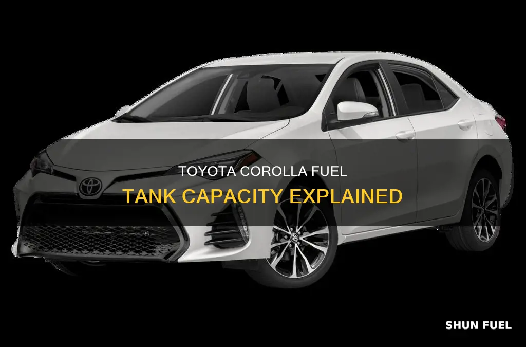 how big is fuel tank on toyota corolla