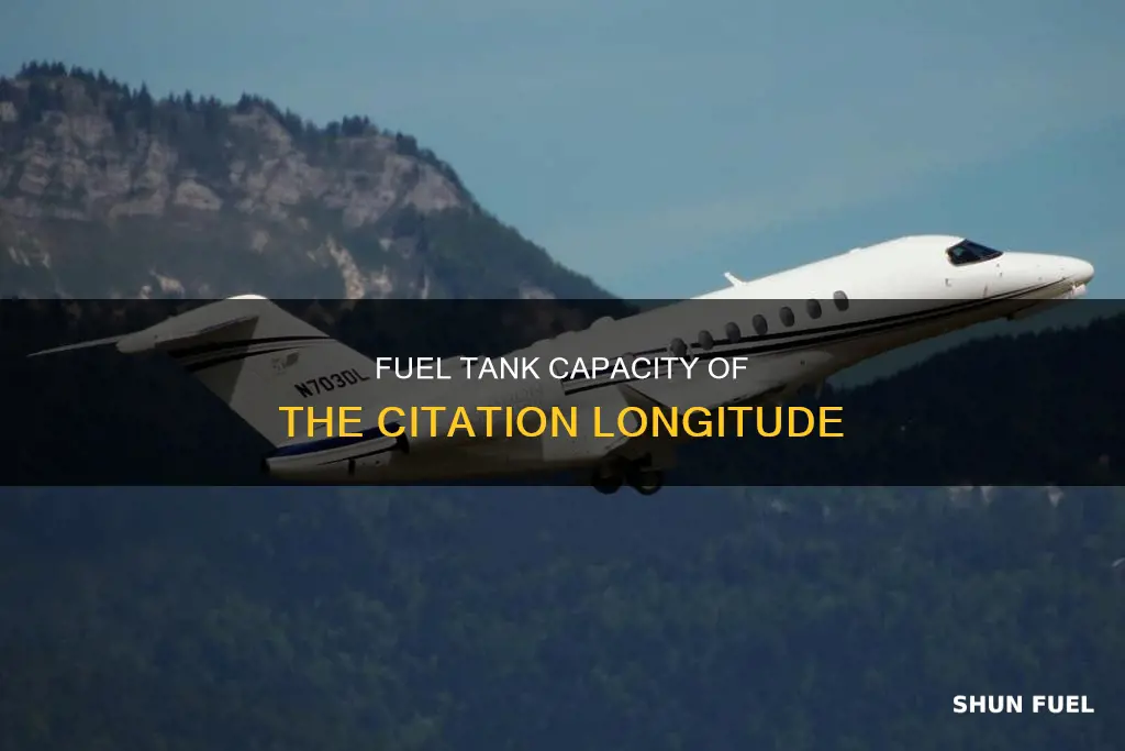 how big is the fuel tank on citation longitude