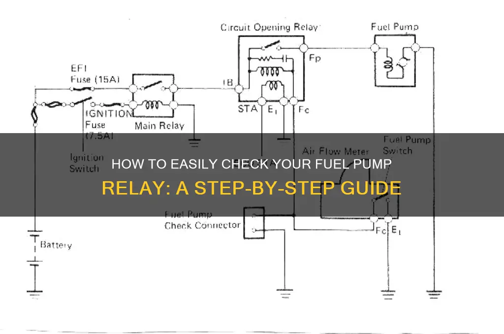 how can i check my fuel pump relay