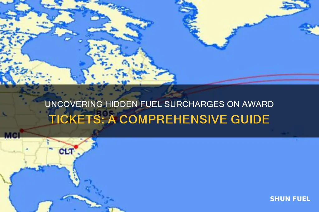 how can i find fuel surcharges on award tickets