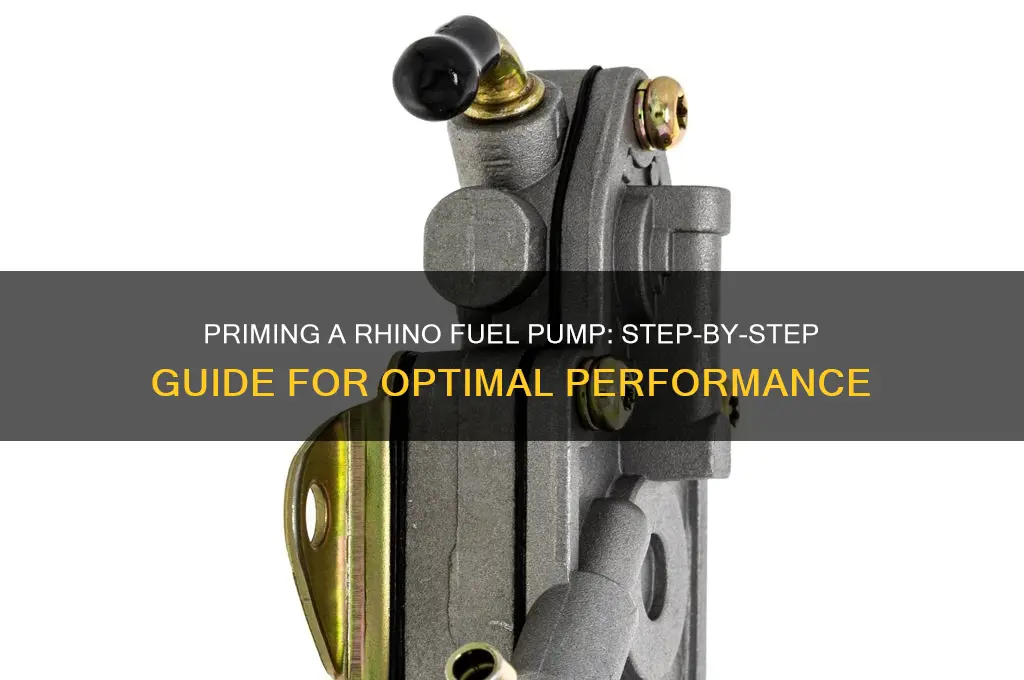 how can i prime a rhino fuel pump