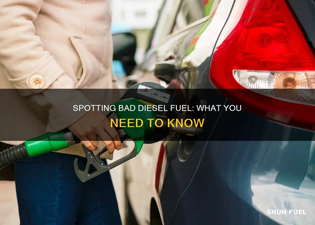 how can i tell if i got bad diesel fuel