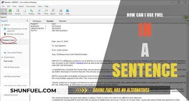 Mastering Fuel Usage: Crafting Perfect Sentences with Precision and Clarity