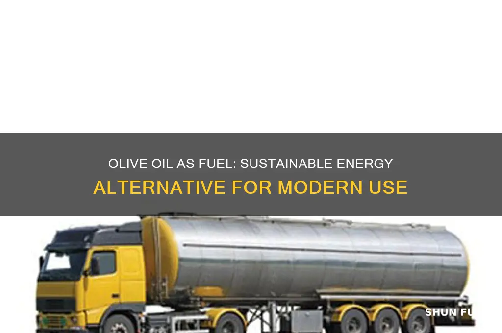how can olive oil be used as a fuel