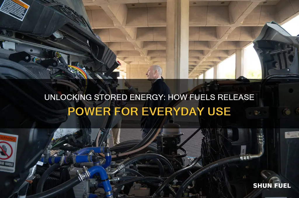 how can stored energy be released from fuels