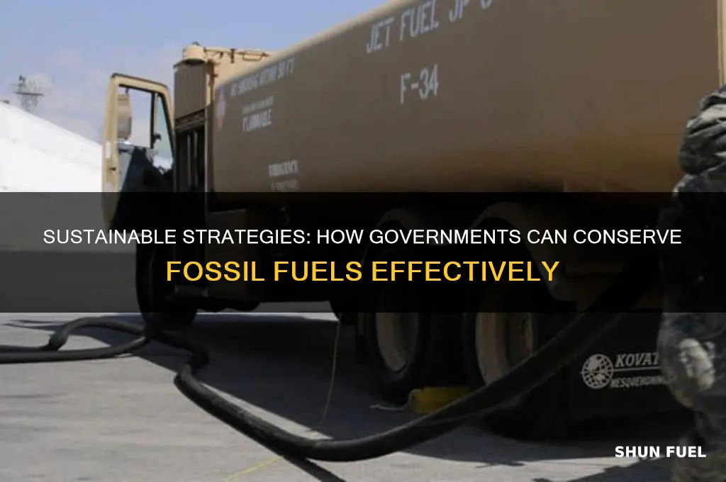 how can the government conserve fossil fuels