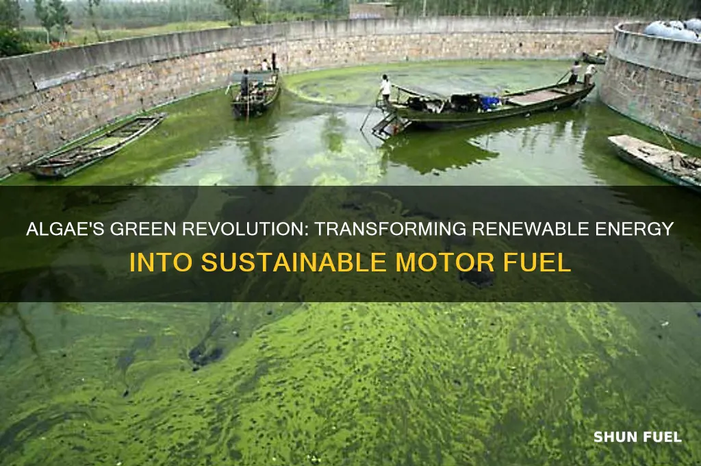 how can they use algae for motor fuel